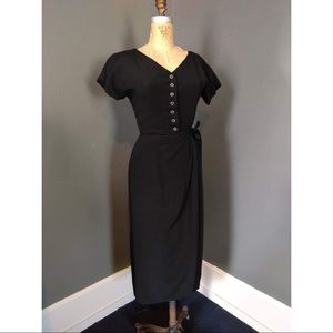 1950’s Black Vintage Wiggle Dress